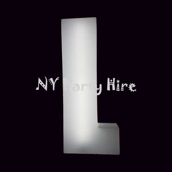nypartyhire-glow_letter_l_001 Glow Letter L / Light Up Letters / Glow Letters