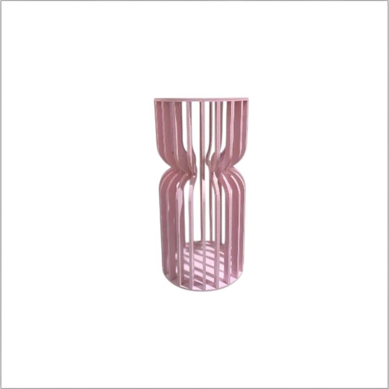NY Party Hire - Hour Glass Plinth - Pink - 3-Photoroom Pink Hourglass Plinth - Image 1
