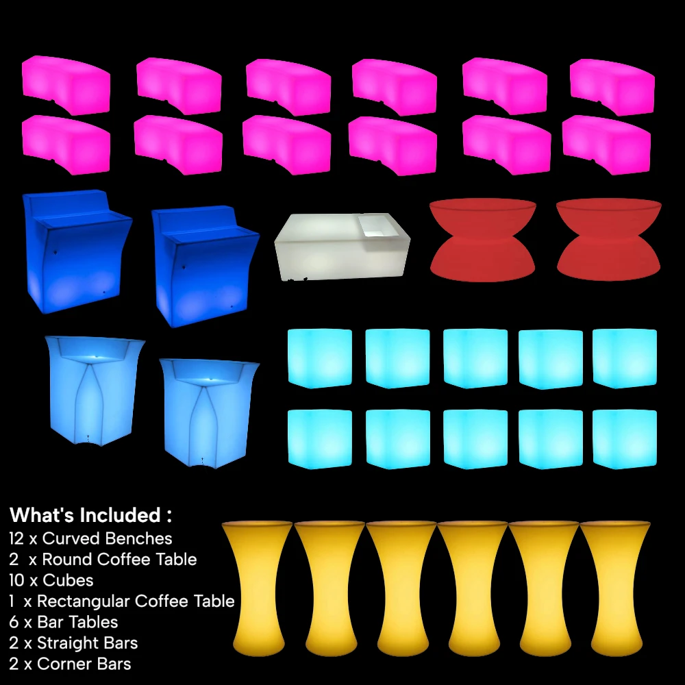 Glow Packages - Jumbo Party - 1 glow party items for hire