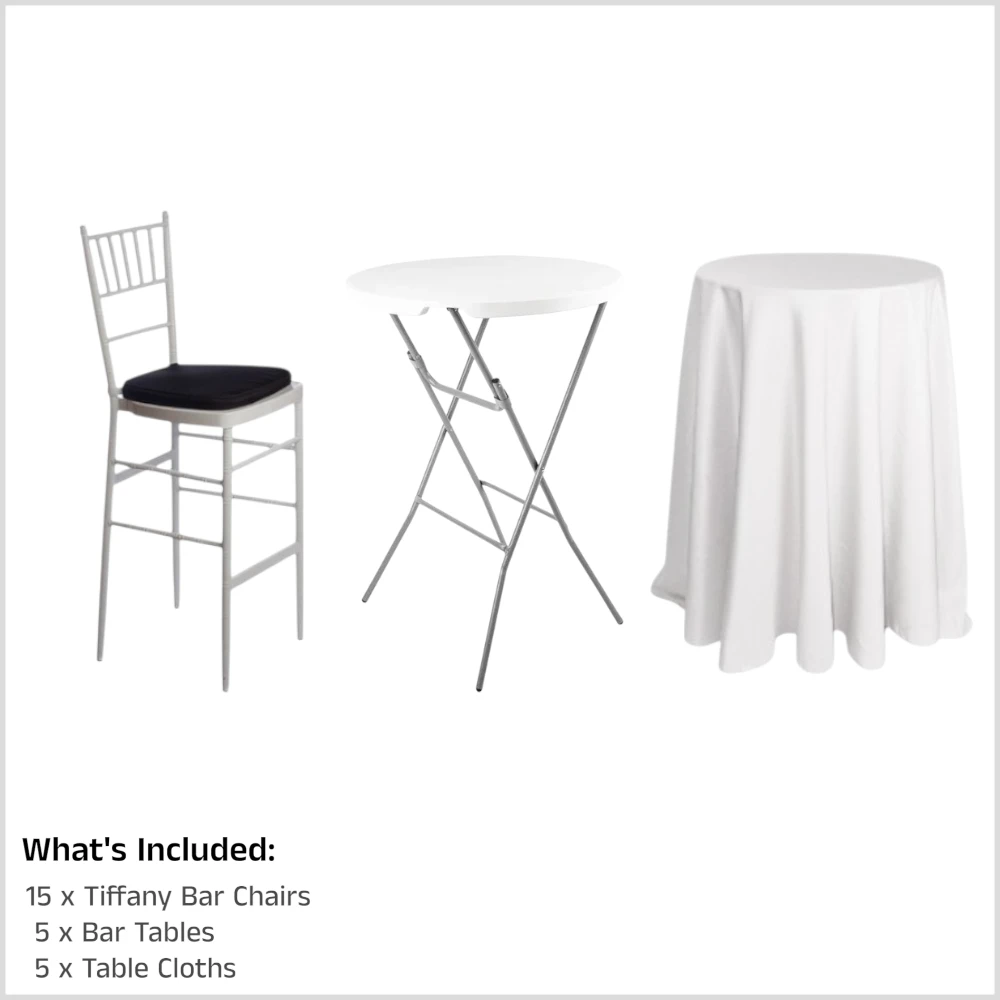 Mini - Cocktail Party Package - Standard - 3 Cocktail Party Package, Bar Table Package, Cocktail Packages for hire