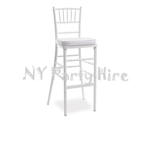 NY Party Hire Tiffany Bar Chair 001 White tiffany bar chairs